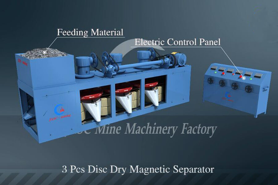 Three Disc Dry Magnetic Separator