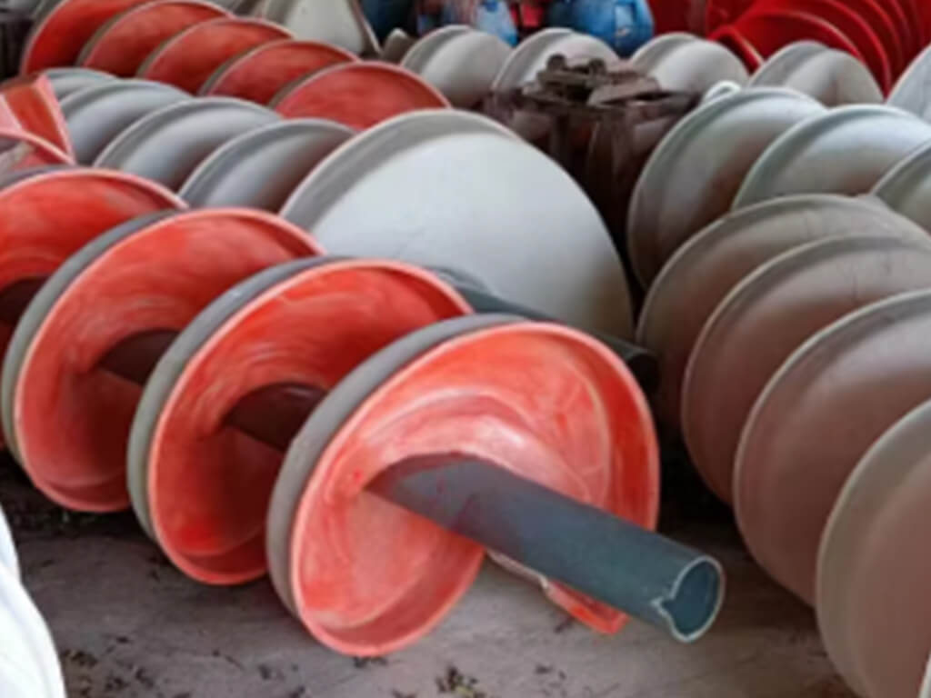 Polyurethane lined spiral concentrator