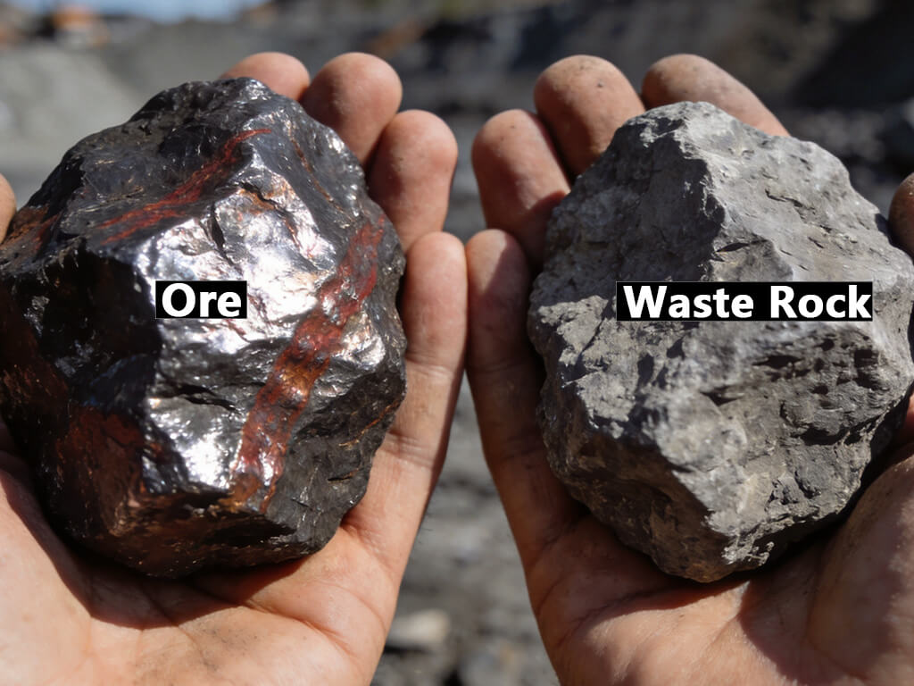 Differences Between Ore and Waste Rock
